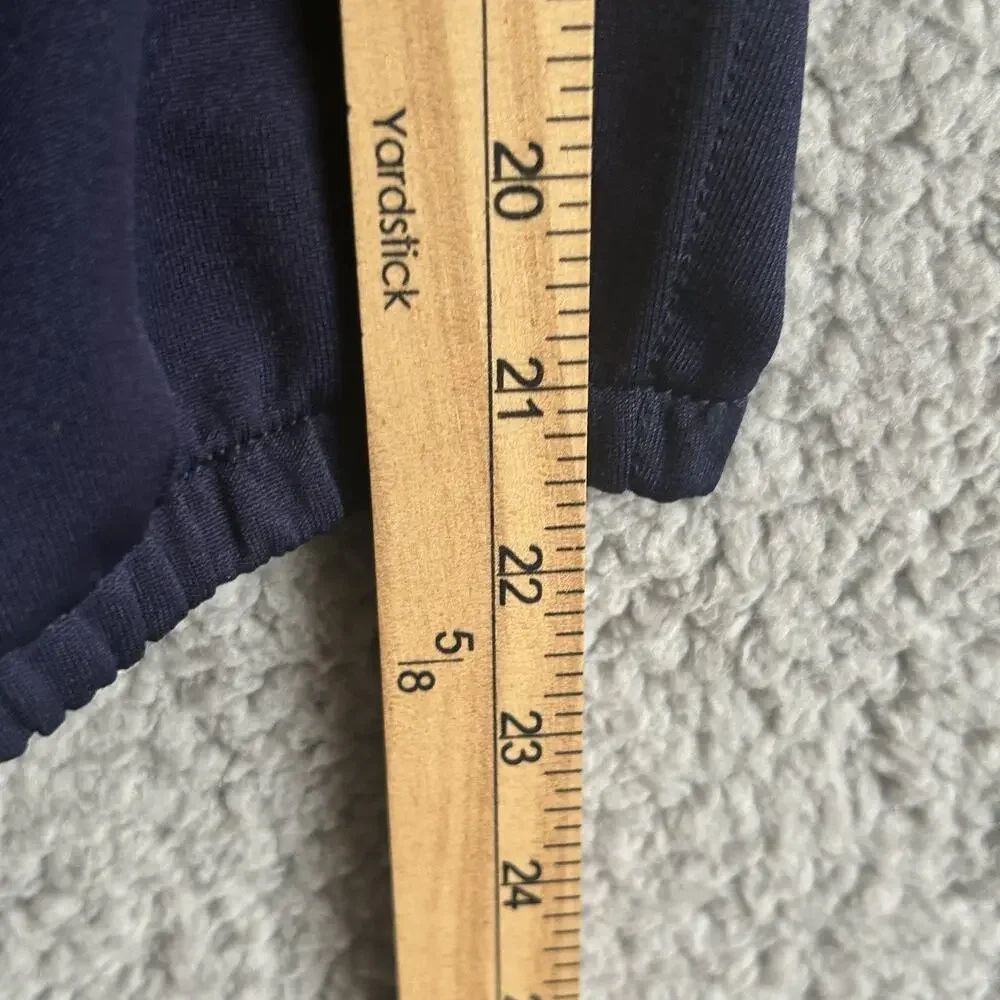 Mizuno Softball Pants Woman's Size Medium Elastic Bottom Navy Blue Athletic - Picture 11 of 15